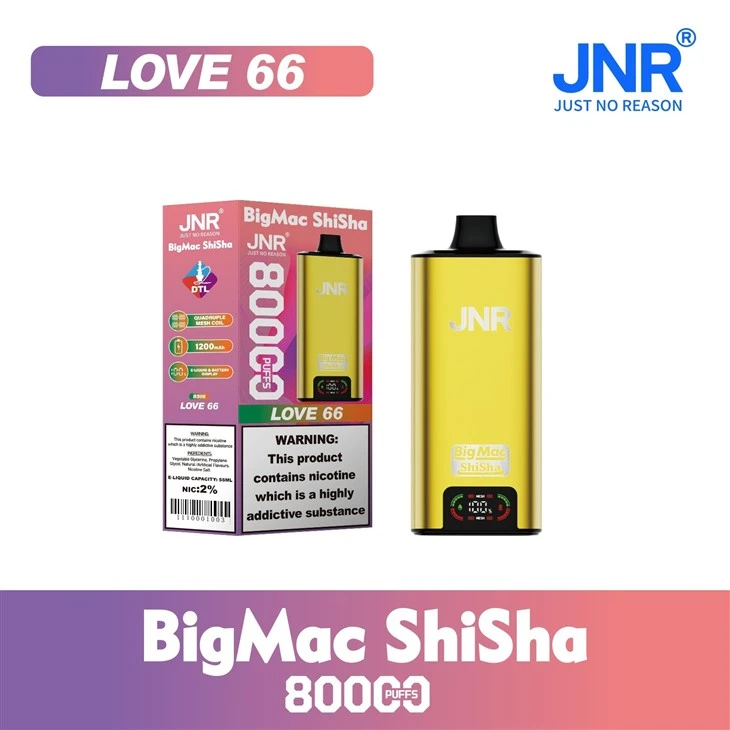 Jnr Big Mac Shisha 80K Puffs Disposable Vape high quality
